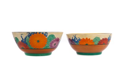 Lot 746 - TWO BIZARRE BY CLARICE CLIFF GAYDAY BOWLS