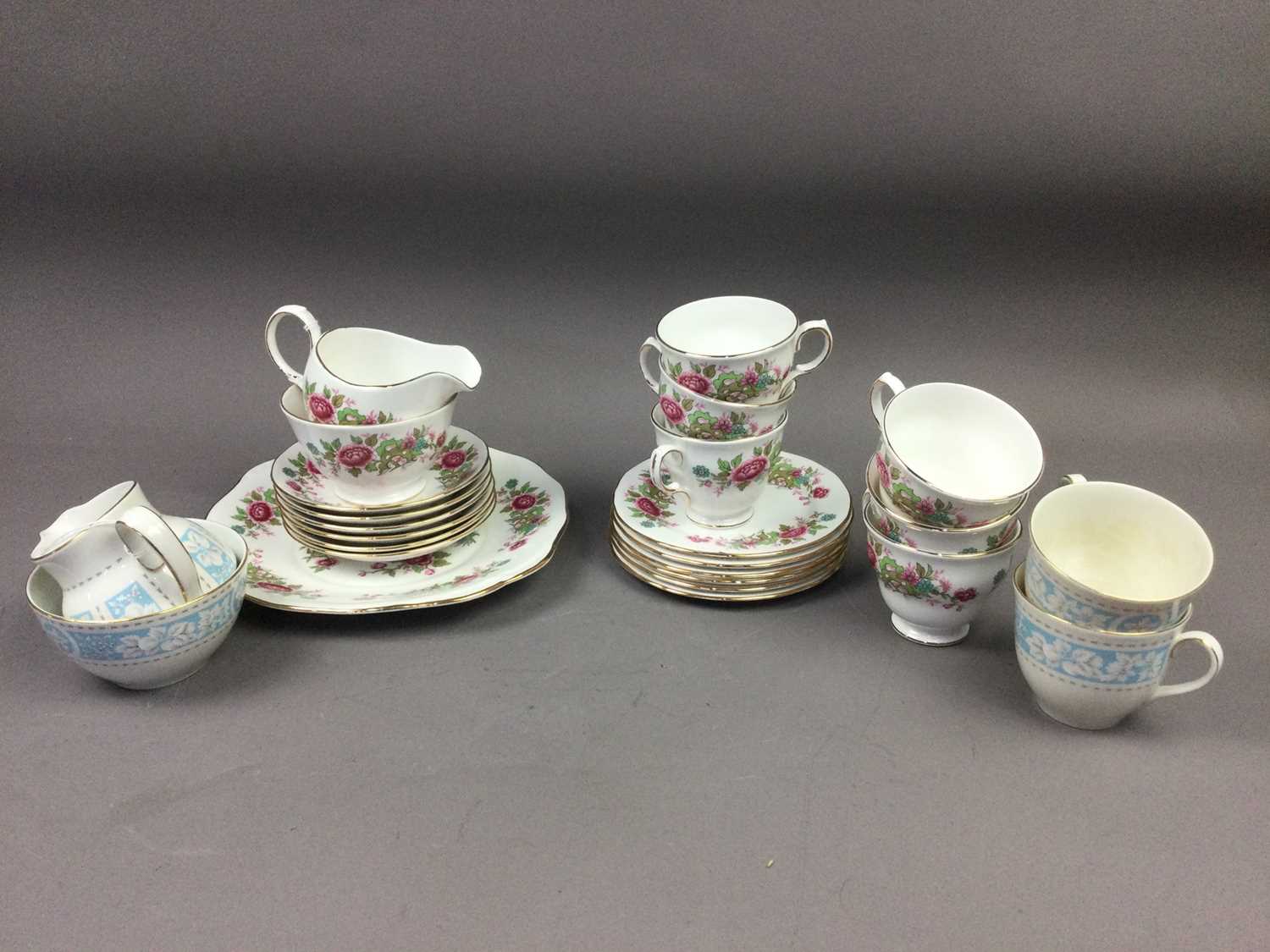 Lot 560 - A QUEEN ANNE 'CHINESE TREE' PATTERN TEA SERVICE AND OTHER TEA WARE