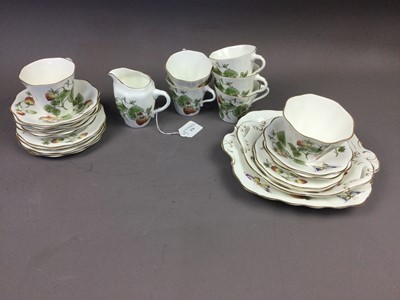 Lot 579 - A COALPORT STRAWBERRY PATTERN TEA SERVICE