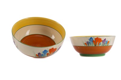 Lot 747 - TWO BIZARRE BY CLARICE CLIFF CROCUS BOWLS