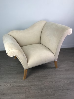 Lot 444 - A MODERN CREAM ARMCHAIR