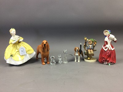 Lot 503 - A LOT OF TWO ROYAL DOULTON LADIES, ALONG WITH OTHER FIGURES