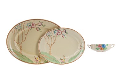 Lot 756 - TWO GRADUATED CLARICE CLIFF CHIPPENDALE PLATTERS