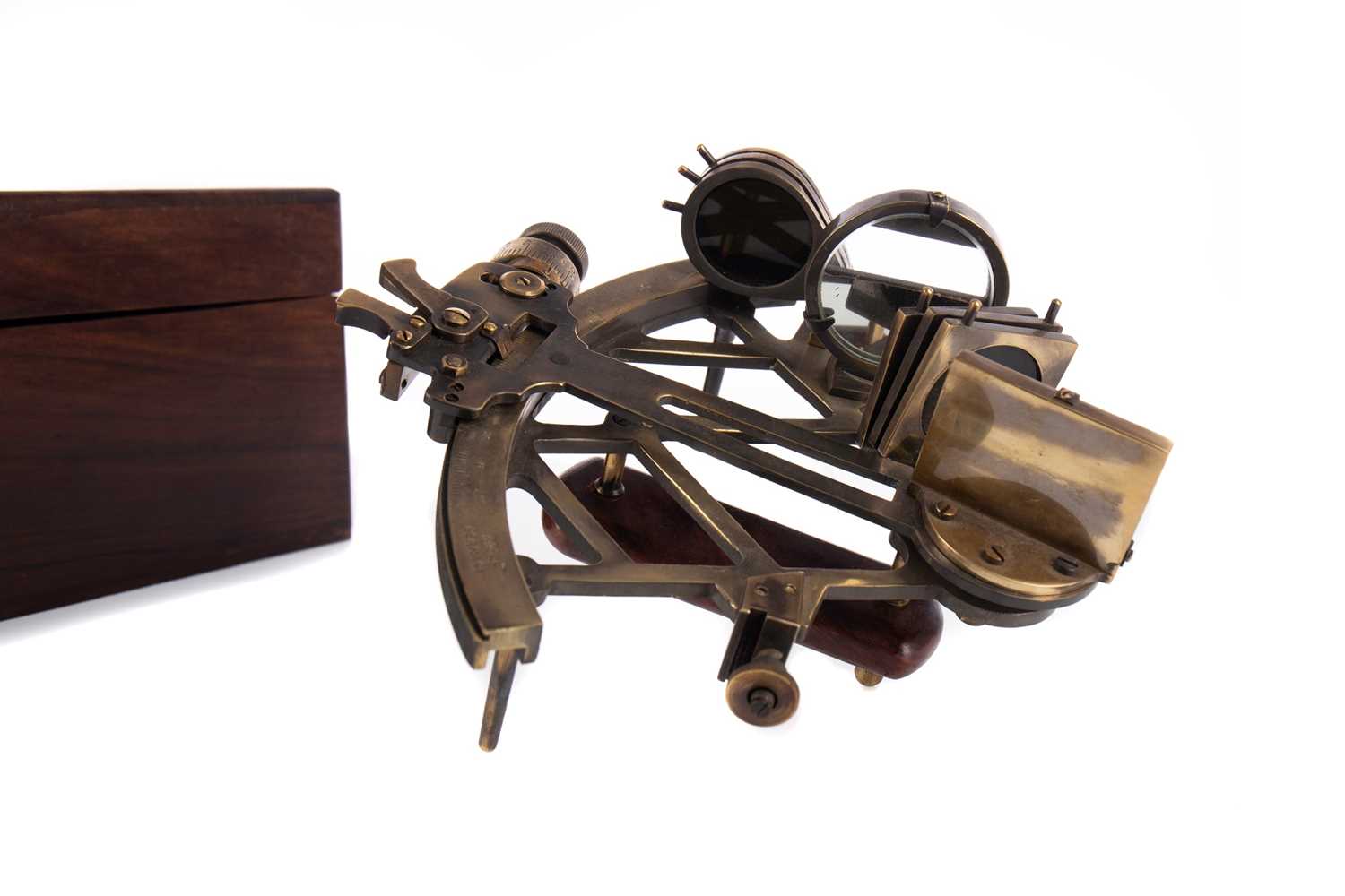 Lot 1103 - A BRASS SEXTANT BY C. PLATH OF GERMANY