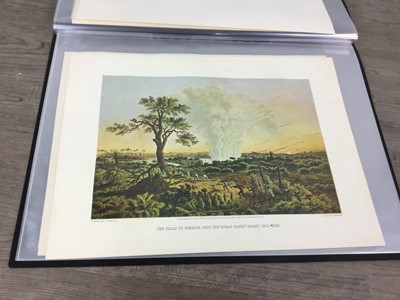 Lot 1393 - A SERIES OF FIVE LITHOGRAPHS DEPICTING THE VICTORIA FALLS, ALONG WITH A BOOK