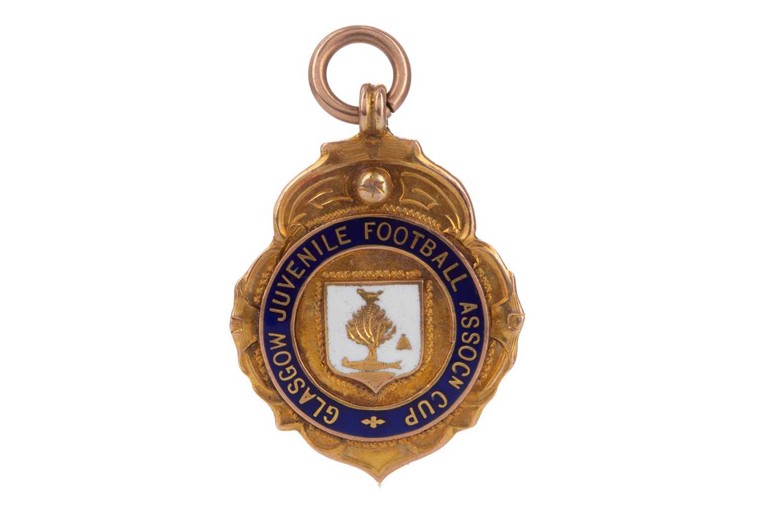 Lot 1748 - A GLASGOW JUVENILE FOOTBALL ASSOCIATION CUP GOLD MEDAL 1933/34