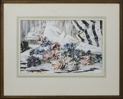 Lot 173 - STILL LIFE,  A WATERCOLOUR BY WILLIAM SOMERVILLE SHANKS