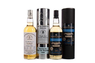 Lot 35 - CAOL ILA 1996 SIGNATOR VINTAGE AGED 16 YEARS, AND CAOL ILA 2010 ROBERTSONS OF PITLOCHRY