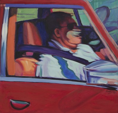 Lot 628 - LAFFING AT SPEED, AN OIL BY CLIFFORD HANLEY