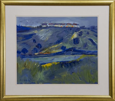 Lot 625 - HOUSES ABOVE CANAL, TWECHAR, AN OIL BY ENID FOOTE WATTS