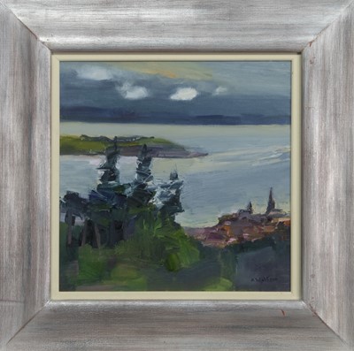 Lot 525 - A GLIMPSE OF LARGS, AN OIL BY ALMA WOLFSON