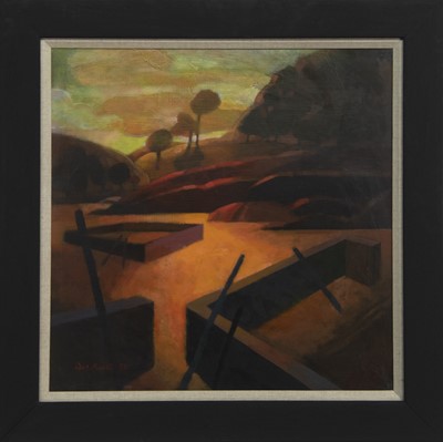 Lot 803 - WEST HIGHLAND LANDSCAPE, AN OIL BY FRANK DOCHERTY