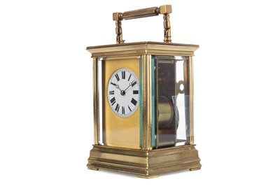 Lot 1192 - A LATE 19TH CENTURY REPEATING CARRIAGE CLOCK