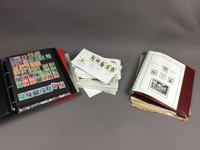 Lot 50 - A FOLDER OF BRITISH FIRST DAY COVERS AND VARIOUS STAMPS