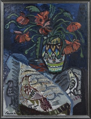 Lot 540 - STILL LIFE OF FLOWERS, AN OIL BY CRAIG PEACOCK