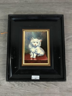 Lot 201 - BRITISH SCHOOL, STUDY OF A CAT