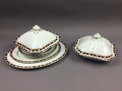 Lot 142 - A PAIR OF WOOD & SON TUREENS AND COVERS AND TEA WARE