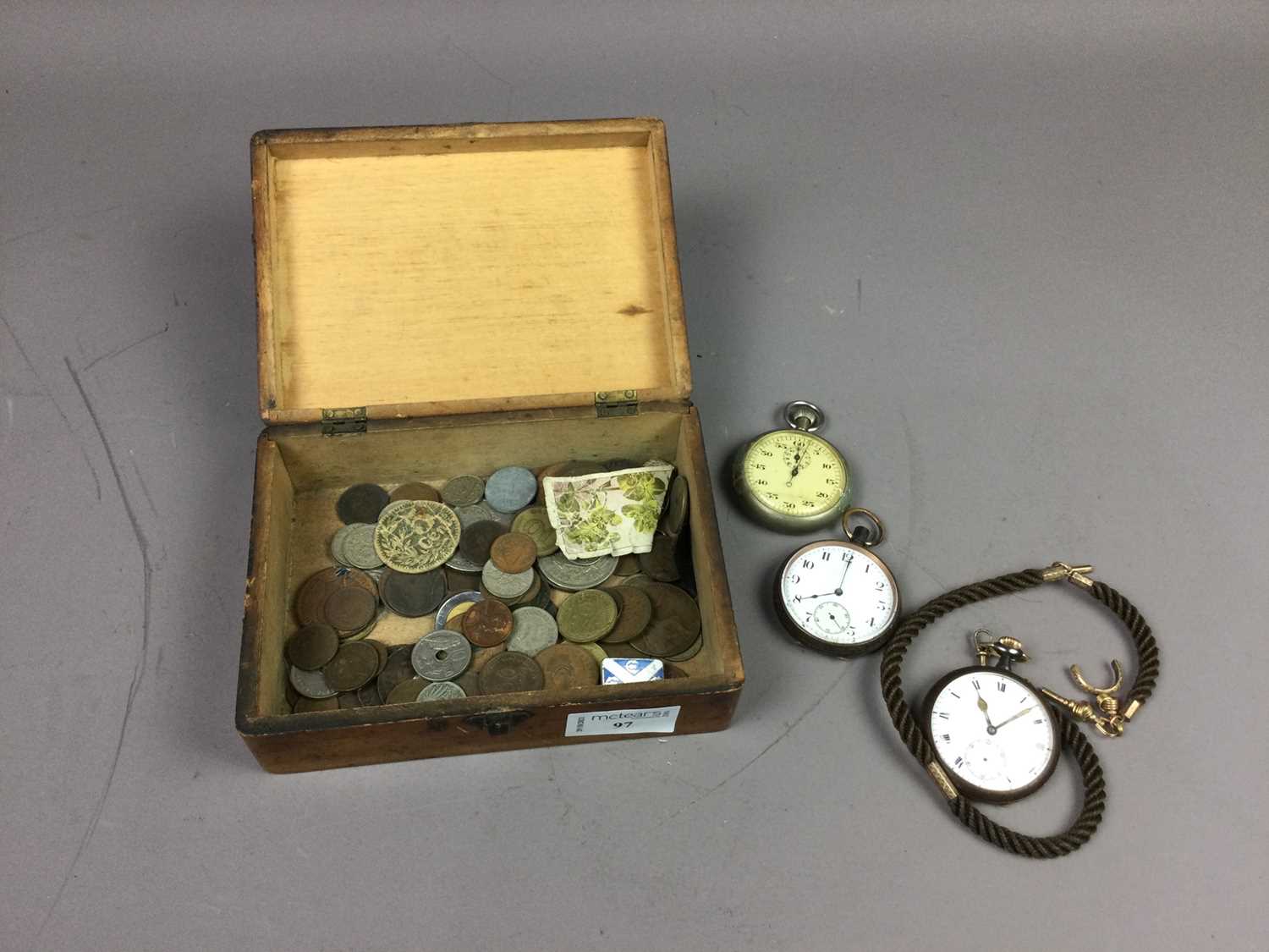Lot 97 - A LOT OF THREE OPEN FACED POCKET WATCHES