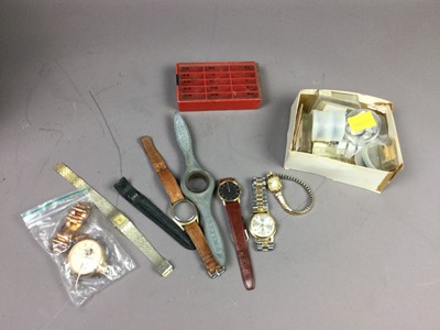 Lot 101 - A COLLECTION OF WATCH PARTS