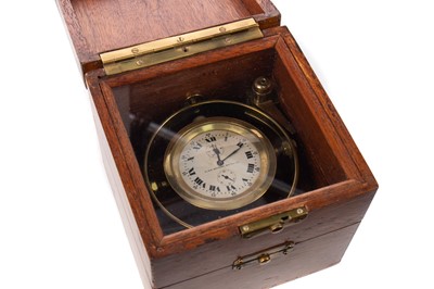 Lot 1195 - AN EARLY 20TH CENTURY MARINE DECK WATCH/CHRONOMETER