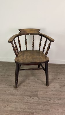 Lot 200 - A LATE 19TH CENTURY CAPTAIN'S CHAIR