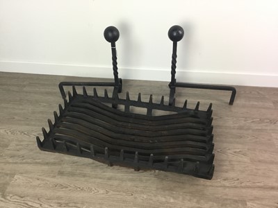 Lot 203 - A CAST IRON FIRE GRATE