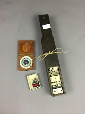 Lot 269 - A WWI COMPASS AND OTHER OBJECTS