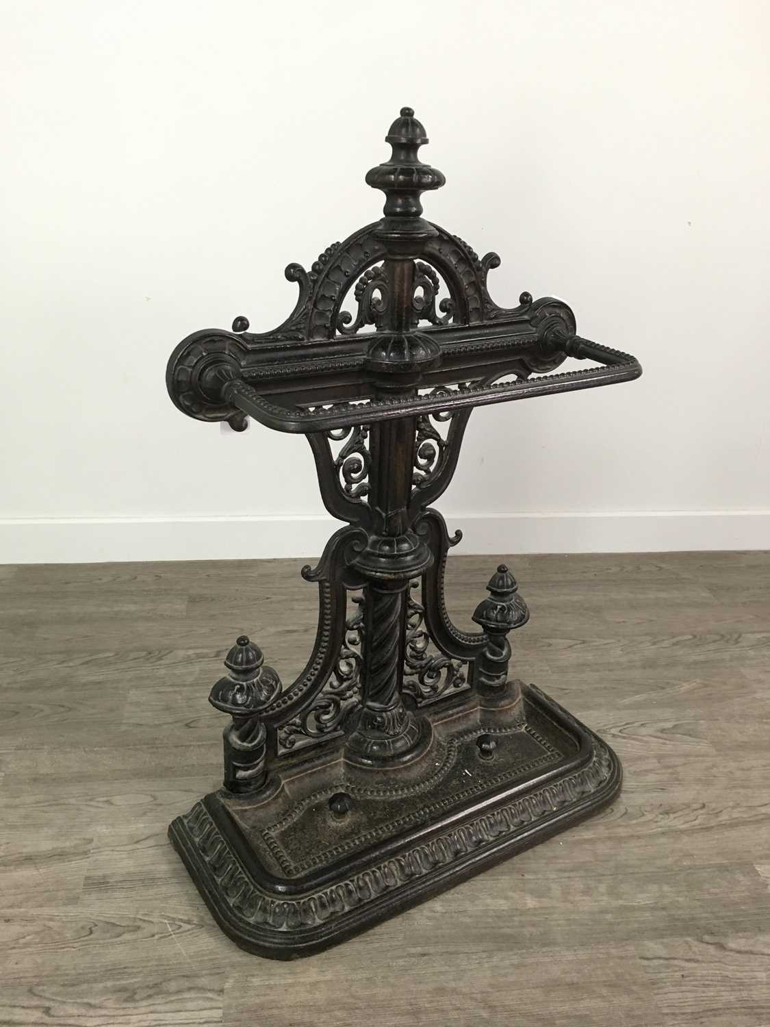 Lot 1461 - A VICTORIAN FALKIRK FOUNDRY CAST IRON STICK/UMBRELLA STAND