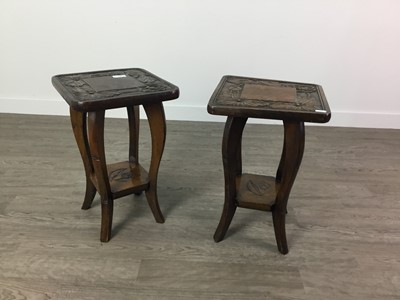 Lot 230 - A PAIR OF CHINESE PEDESTAL TABLES