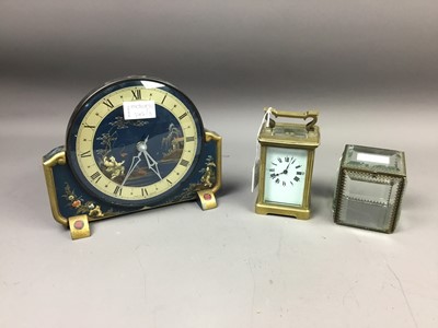 Lot 242 - AN EDWARDIAN CARRIAGE CLOCK AND TWO OTHERS