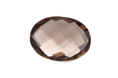 Lot 988 - **A CERTIFICATED UNMOUNTED SMOKY QUARTZ