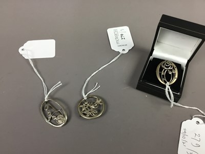 Lot 279 - A LOT OF THREE RENNIE MACKINTOSH SILVER BROOCHES