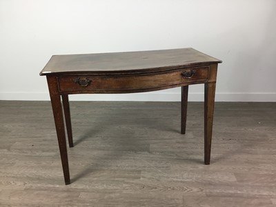 Lot 297 - A GEORGE III MAHOGANY SIDE TABLE