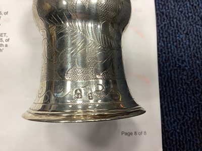 Lot 455 - A LATE 19TH CENTURY RUSSIAN SILVER KIDDUSH CUP
