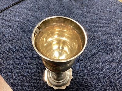 Lot 455 - A LATE 19TH CENTURY RUSSIAN SILVER KIDDUSH CUP