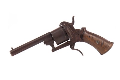 Lot 1478 - A LATE 19TH CENTURY BELGIAN PINFIRE REVOLVER