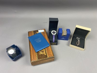 Lot 354 - A LOT OF VARIOUS WATCHES, COINS AND A NECKLACE