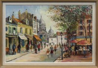 Lot 289 - GEORGE HANN, PLACE DU TERTRE oil on board 49cm...