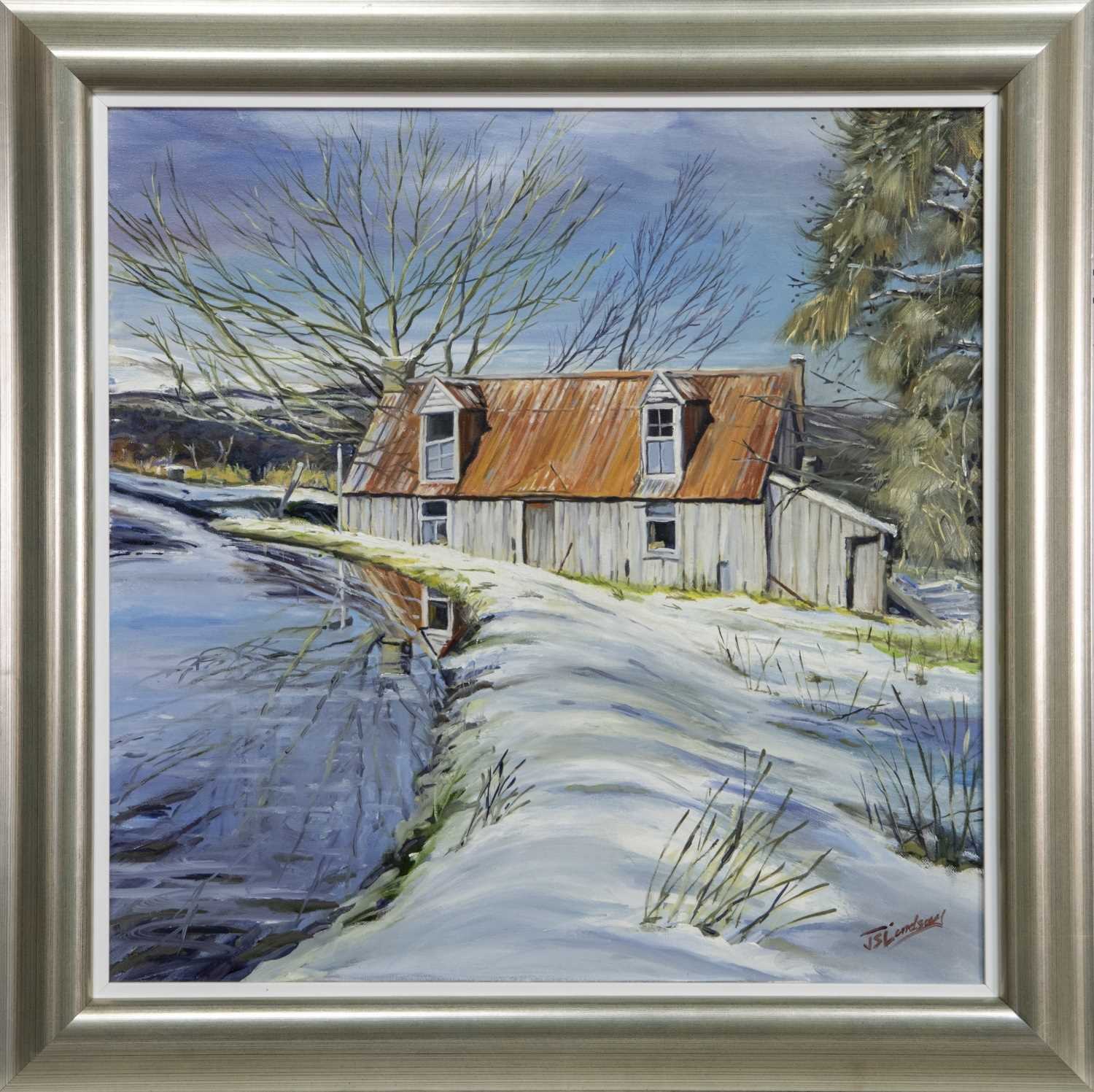 Lot 651 - IN WINTER, AN OIL BY JAMES SOMERVILLE LINDSAY