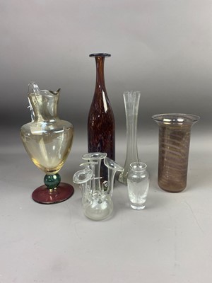 Lot 345 - A LOT OF COLOURED AND OTHER GLASS WARE