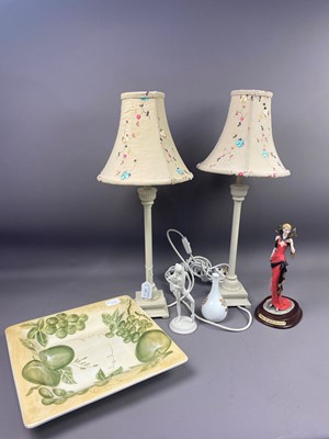 Lot 352 - A PAIR OF MODERN TABLE LAMPS AND OTHER CERAMICS