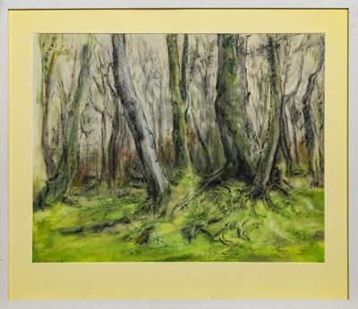 Lot 14 - TREES II, A MIXED MEDIA BY BEATRICE TESSIER-MCMURTRIE