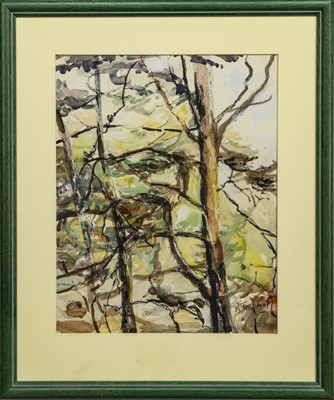 Lot 15 - TREES, A WATERCOLOUR BY BEATRICE TESSIER-MCMURTRIE