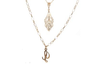 Lot 981 - TWO GOLD NECKLACES
