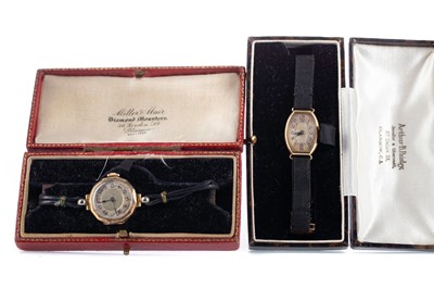 Lot 728 - TWO LADY'S EIGHTEEN CARAT GOLD CASED WRIST WATCHES