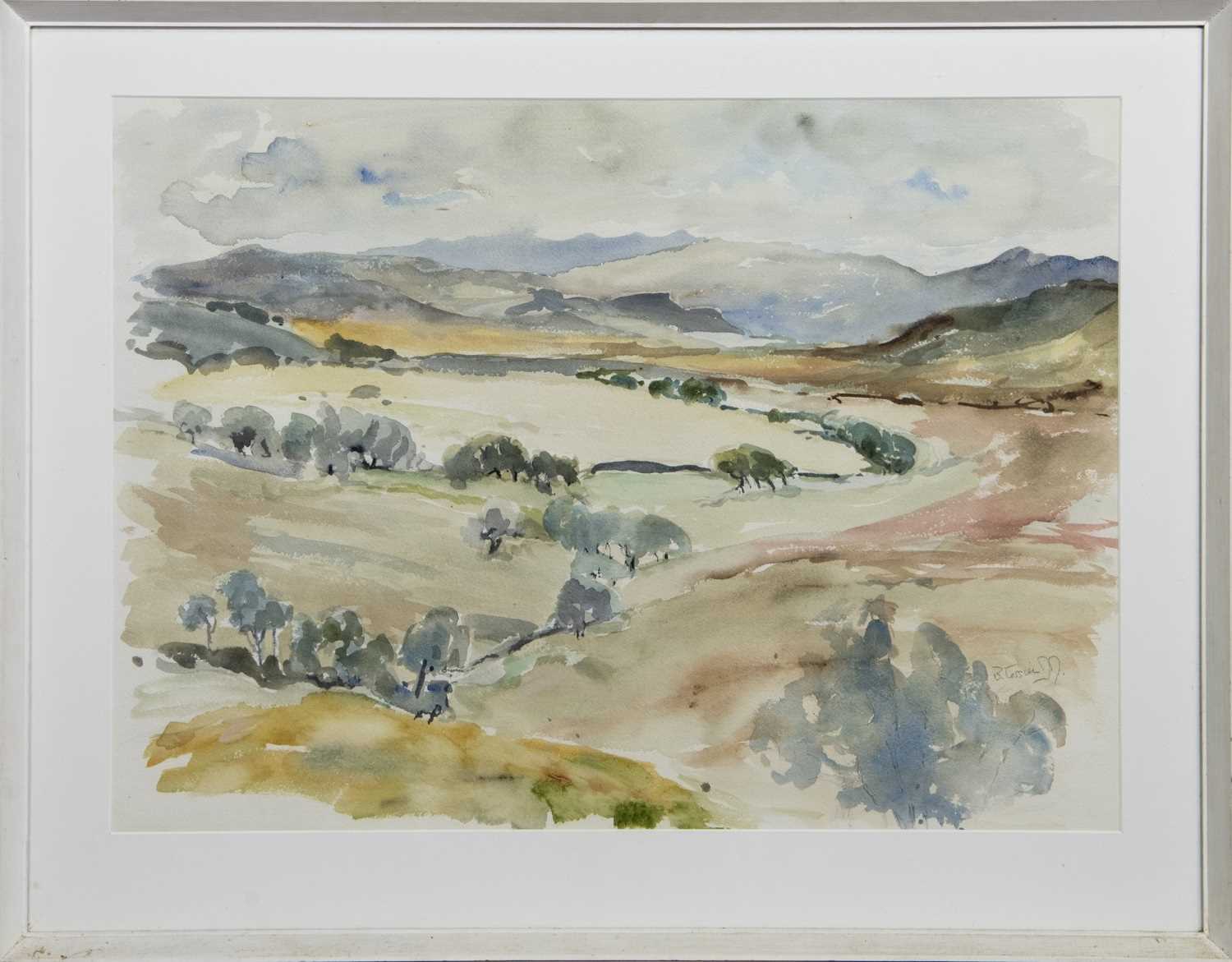 Lot 18 - NEAR LOCHINVER, A WATERCOLOUR BY BEATRICE TESSIER-MCMURTRIE