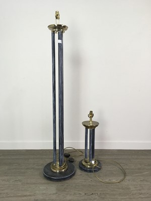 Lot 429 - A MODERN FLOOR LAMP AND A SIMILAR TABLE LAMP