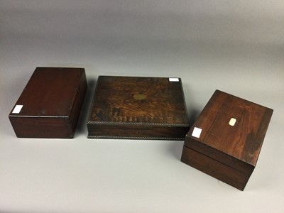 Lot 448 - A LOT OF SIX HARDWOOD BOXES