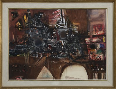Lot 578 - WAR COUNCIL, A MIXED MEDIA BY SIR ROBIN PHILIPSON