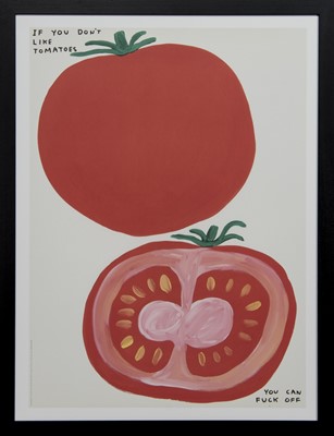 Lot 663 - IF YOU DON'T LIKE TOMATOES, A LITHOGRAPH BY DAVID SHRIGLEY